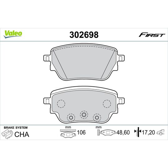 302698 - Brake Pad Set, disc brake 