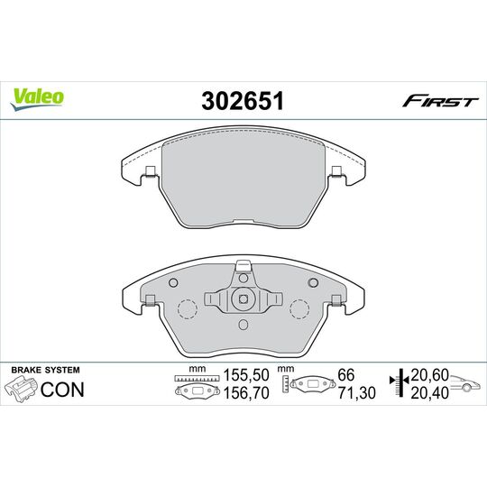 302651 - Brake Pad Set, disc brake 