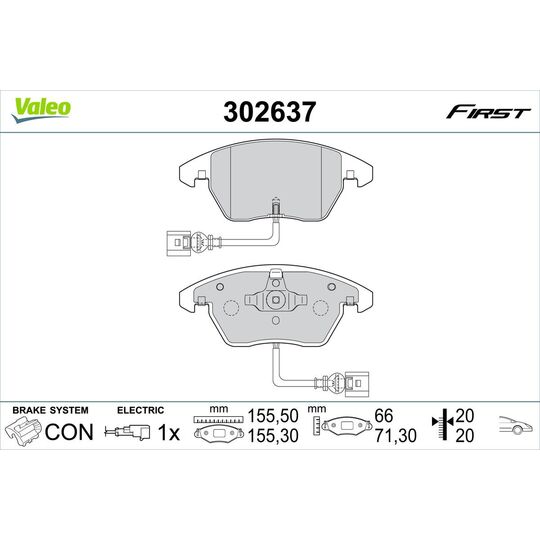 302637 - Brake Pad Set, disc brake 