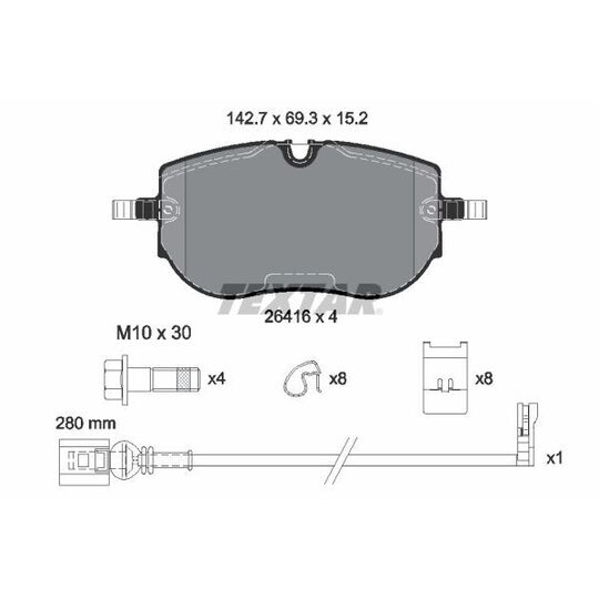 2641601 - Brake Pad Set, disc brake 