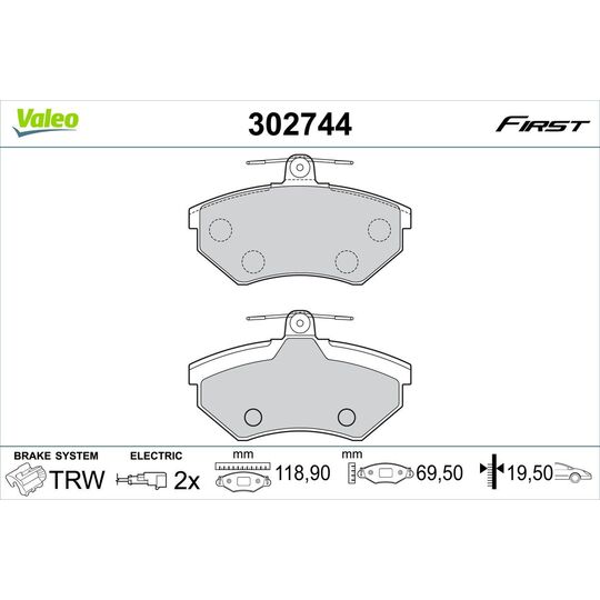 302744 - Brake Pad Set, disc brake 