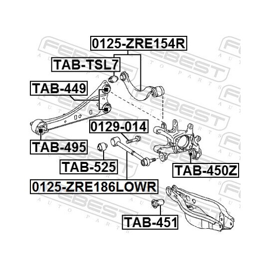 0125-ZRE186LOWR - Track Control Arm 