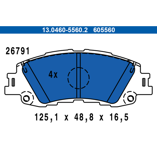 13.0460-5560.2 - Brake Pad Set, disc brake 