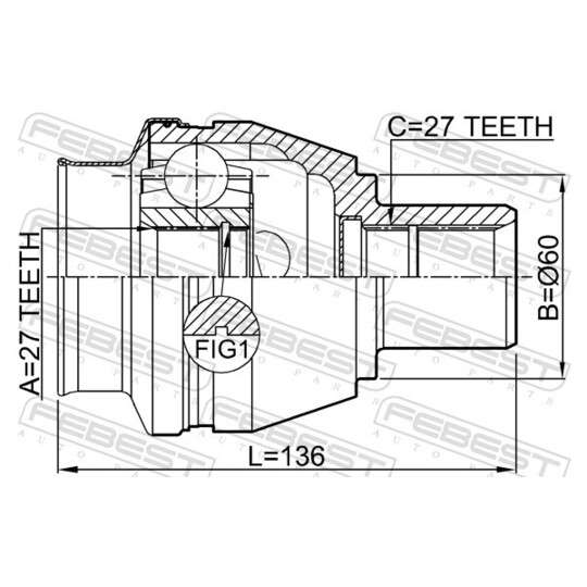 1611-246RH - Joint Kit, drive shaft 