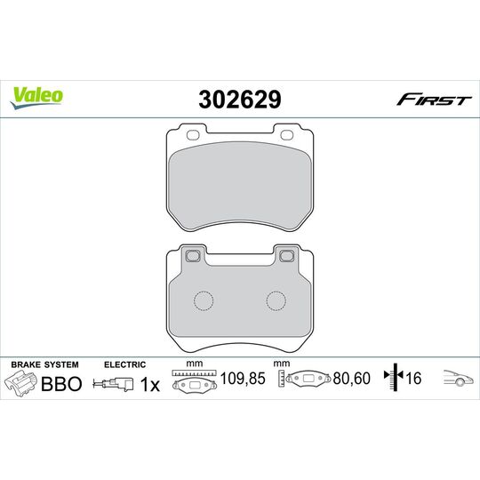 302629 - Brake Pad Set, disc brake 