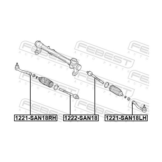 1222-SAN18 - Tie Rod Axle Joint 