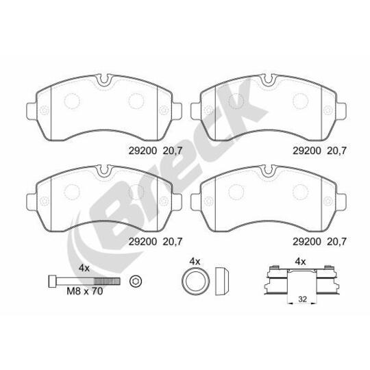 29200 00 653 00 - Brake Pad Set, disc brake 