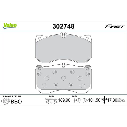 302748 - Brake Pad Set, disc brake 