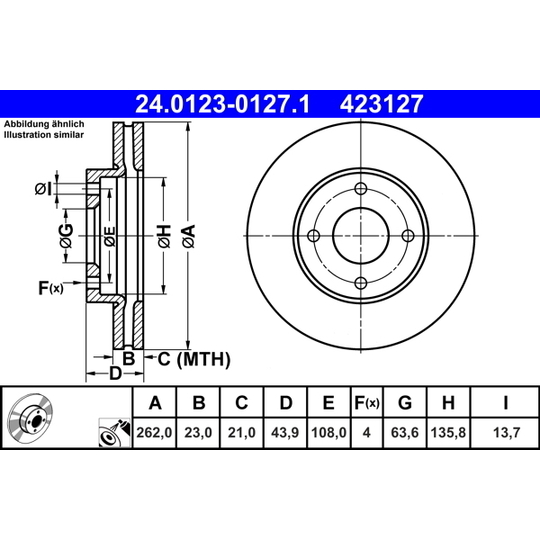 24.0123-0127.1 - Bromsskiva 