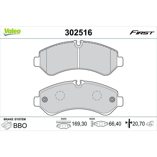 302516 - Brake Pad Set, disc brake 