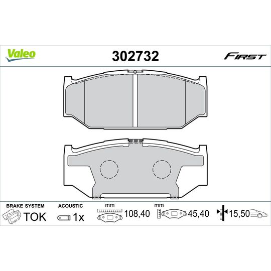 302732 - Brake Pad Set, disc brake 