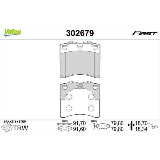 302679 - Brake Pad Set, disc brake 