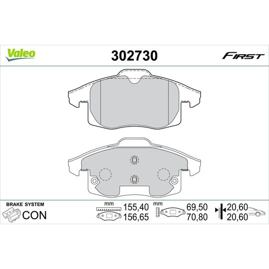 302730 - Brake Pad Set, disc brake 