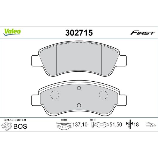 302715 - Brake Pad Set, disc brake 