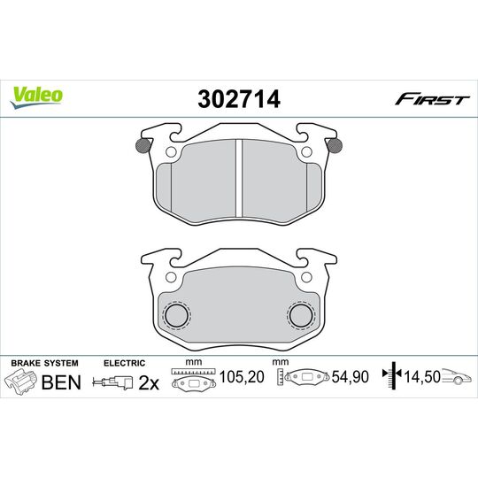 302714 - Brake Pad Set, disc brake 