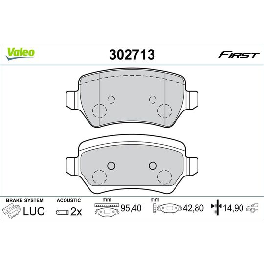 302713 - Brake Pad Set, disc brake 