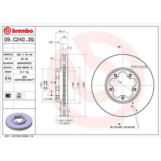 KT 10 062 - Brake Set, disc brake 