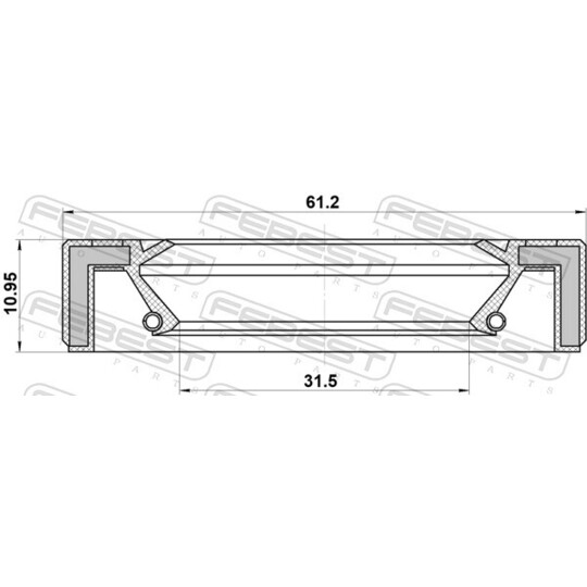 95GAS-32611113X - Seal, drive shaft 