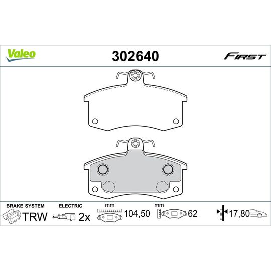 302640 - Brake Pad Set, disc brake 