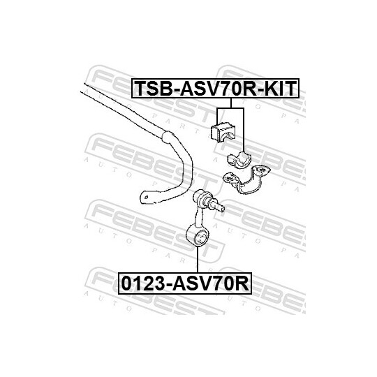 TSB-ASV70R-KIT - Kinnitus, stabilisaator 