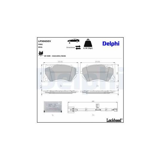 LP5065EV - Brake Pad Set, disc brake 