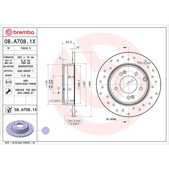 08.A708.1X - Brake Disc 