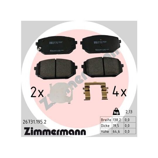 26731.195.2 - Brake Pad Set, disc brake 