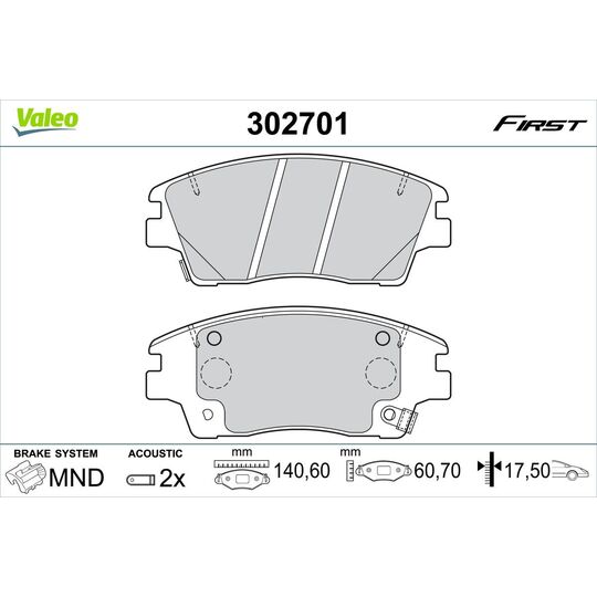 302701 - Brake Pad Set, disc brake 