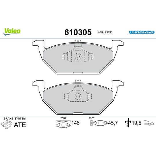 610305 - Brake Pad Set, disc brake 