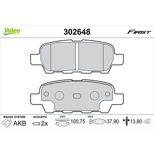 302648 - Brake Pad Set, disc brake 