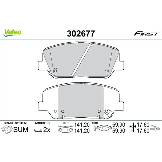 302677 - Brake Pad Set, disc brake 