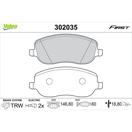 302035 - Brake Pad Set, disc brake 