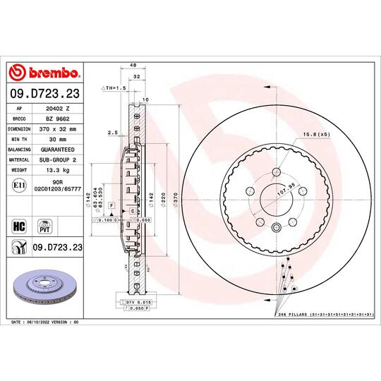 09.D723.23 - Brake Disc 