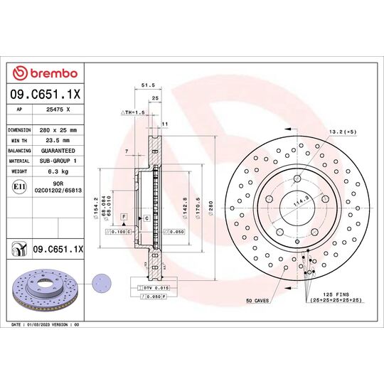 09.C651.1X - Brake Disc 