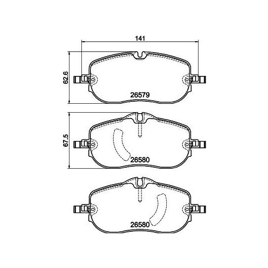 8DB 355 044-391 - Brake Pad Set, disc brake 