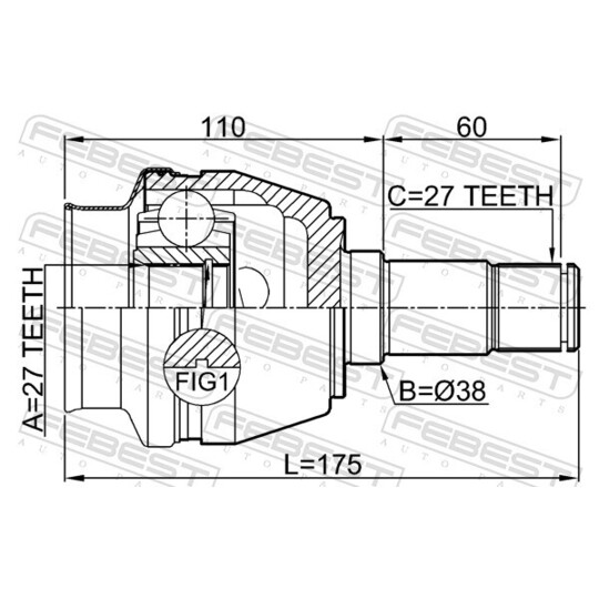 1611-246LH - Joint Kit, drive shaft 