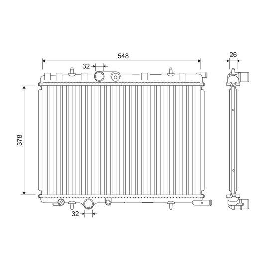 701190 - Radiator, engine cooling 