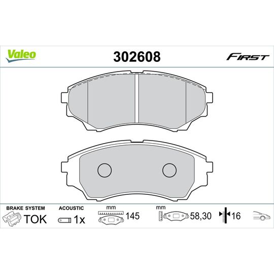 302608 - Brake Pad Set, disc brake 