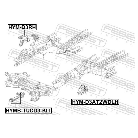 HYM-D3AT2WDLH - Motormontering 