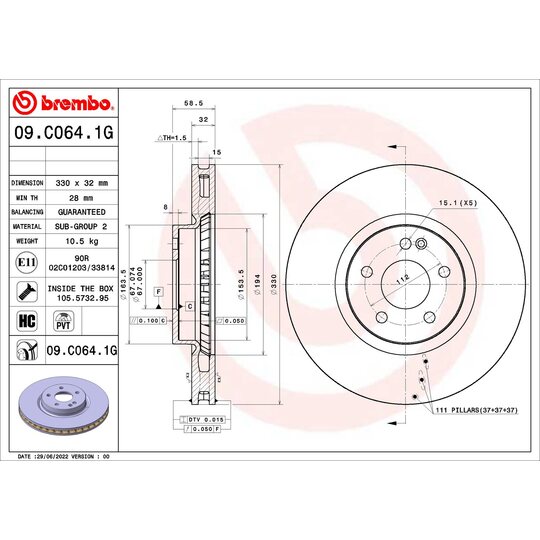 KT 10 031 - Brake Set, disc brake 