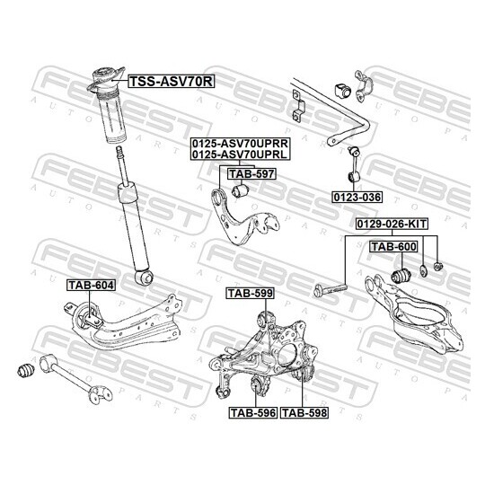 TAB-604 - Control Arm-/Trailing Arm Bush 