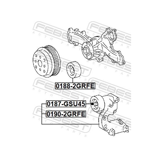 0190-2GRFE - Belt Tensioner, v-ribbed belt 