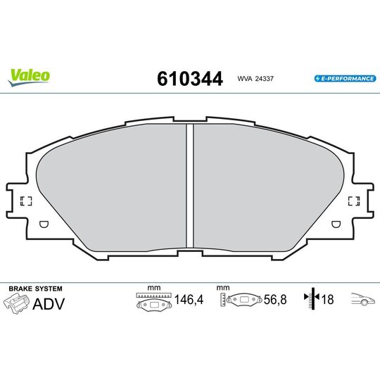 610344 - Brake Pad Set, disc brake 