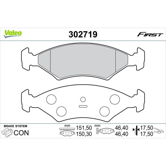 302719 - Brake Pad Set, disc brake 