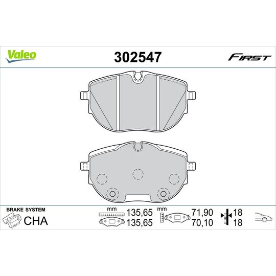 302547 - Brake Pad Set, disc brake 