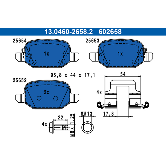 13.0460-2658.2 - Brake Pad Set, disc brake 