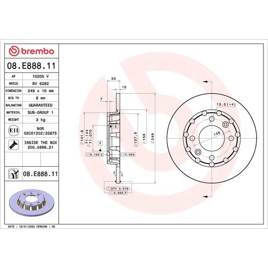 08.E888.11 - Brake Disc 