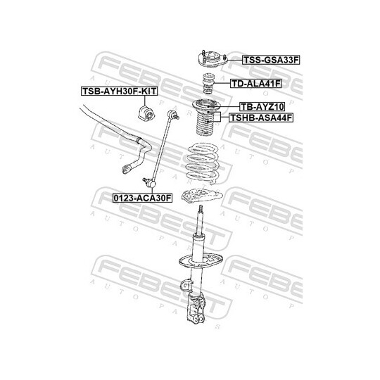 TB-AYZ10 - Anti-Friction Bearing, suspension strut support mounting 