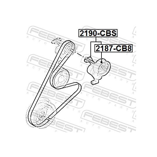 2190-CBS - Belt Tensioner, v-ribbed belt 