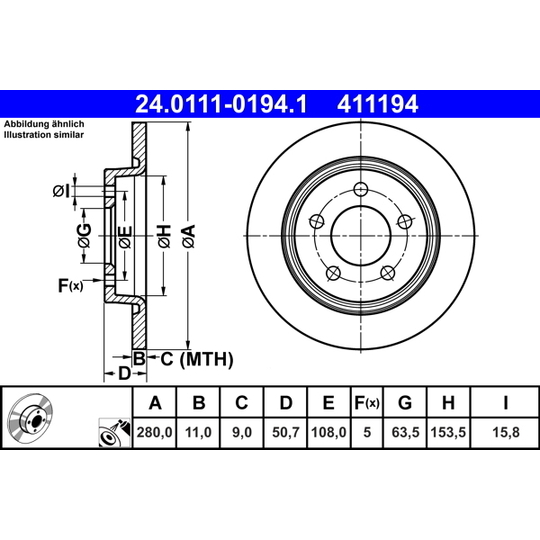 24.0111-0194.1 - Bromsskiva 